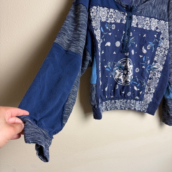 Free People Eaglewood Bandana Embroidered Long Sleeve- Medium - Picture 3 of 10
